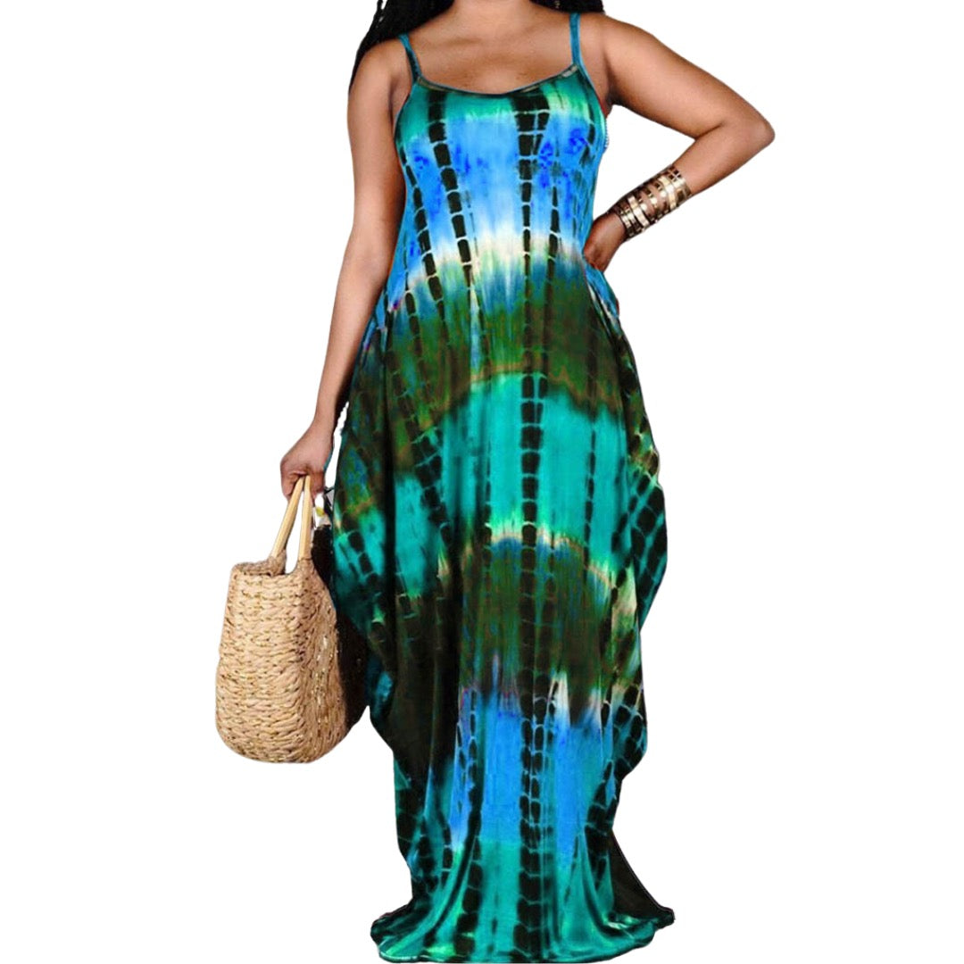 Multi-Color Blue Maxi Dress | eBay